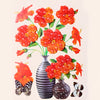 FloralSticker 2+2 GRATIS: Elegant Hus Dekor Selvklebende Blomster Klistremerker