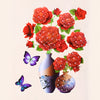 FloralSticker 2+2 GRATIS: Elegant Hus Dekor Selvklebende Blomster Klistremerker