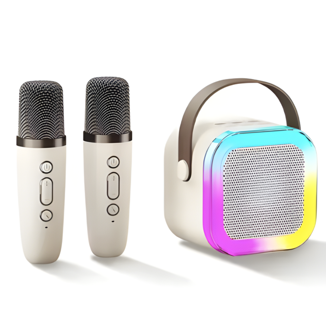 KaraokePro – Mini Karaokemaskin Med Trådløse Mikrofoner