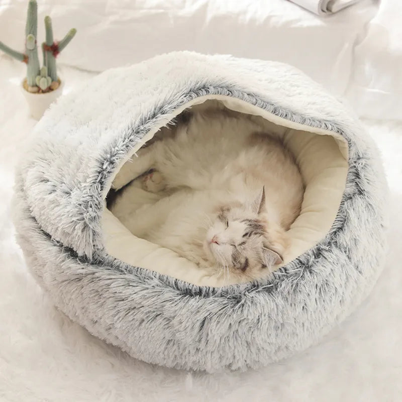 DogCatFri™ CozyCave - Premium Plysjsenghule For Kjæledyr