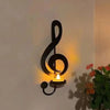 Ledsen™ CandleHolder - Musikknote Veggmontert Lysestake